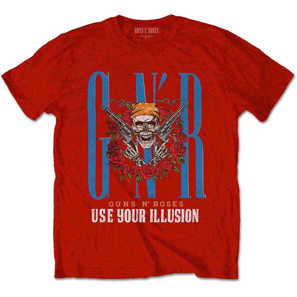 GUNS N' ROSES - BANDANA SKULL - T-Shirt Red