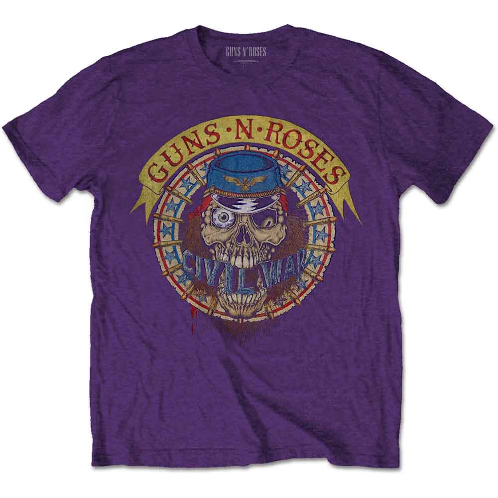 GUNS N' ROSES - SKULL CIRCLE - T-Shirt Purple