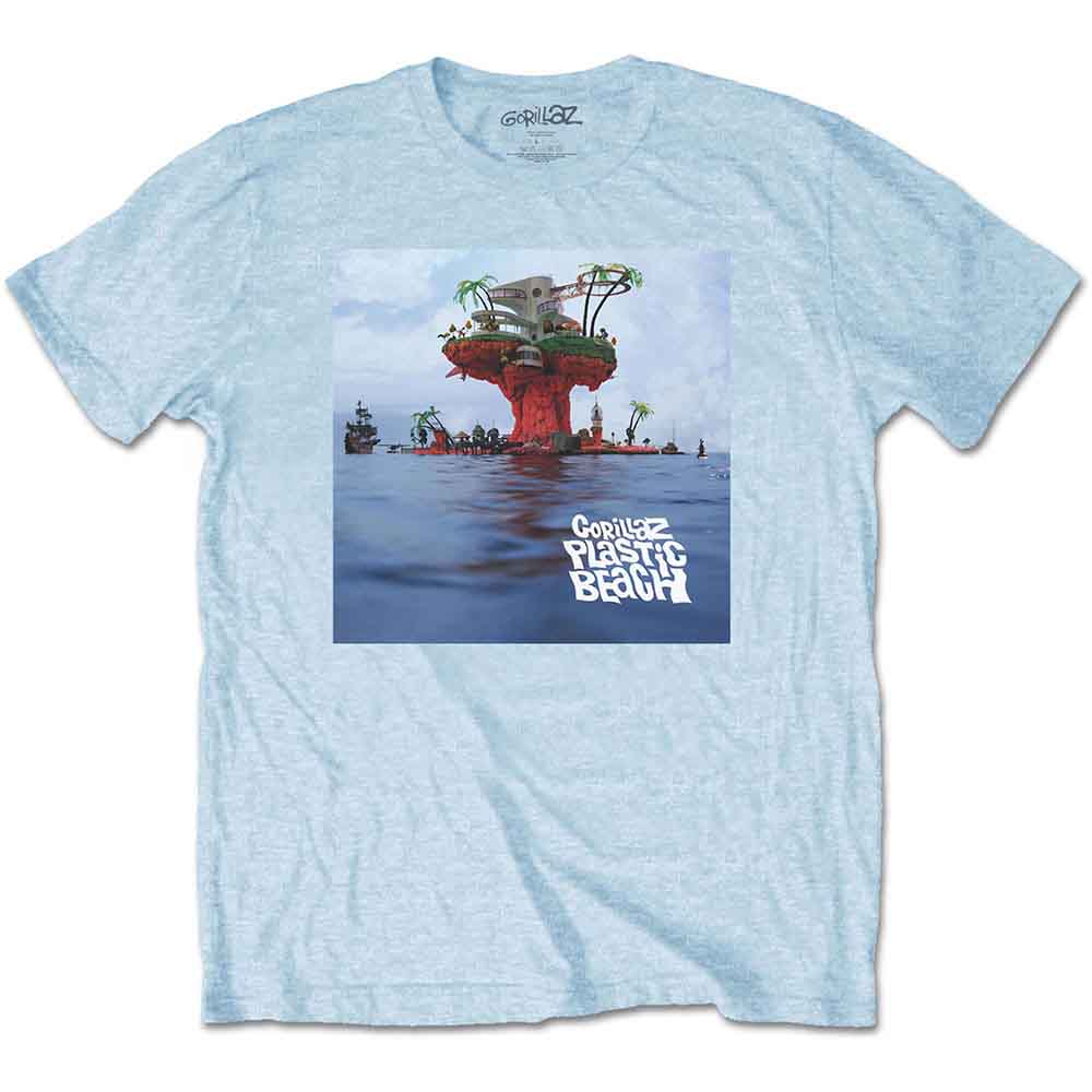 GORILLAZ - PLASTIC BEACH - T-Shirt Blue