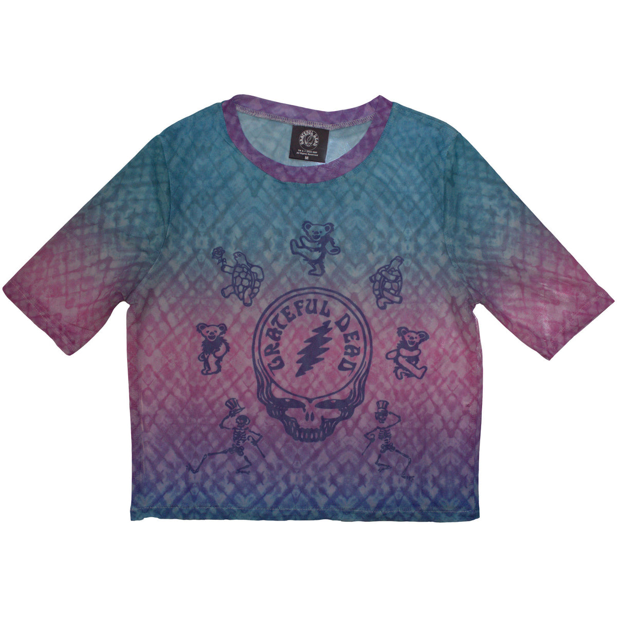 GRATEFUL DEAD - DEAD EGYPTIAN GRADIENT - Ladies Crop Top Blue