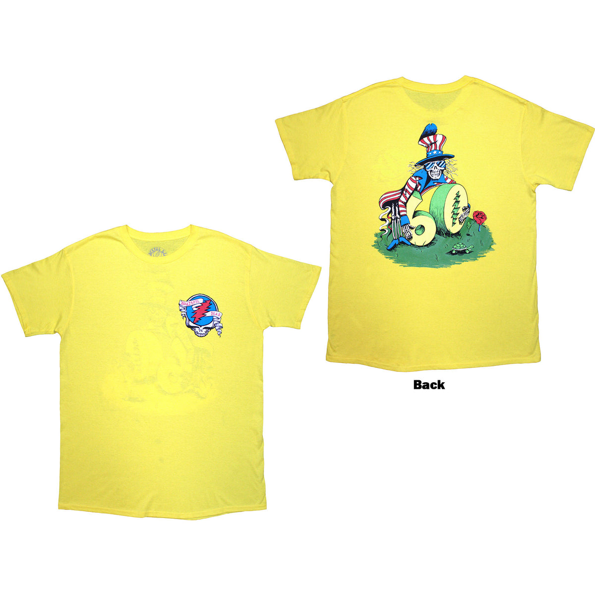 GRATEFUL DEAD - ROSE POSE - T-Shirt Yellow