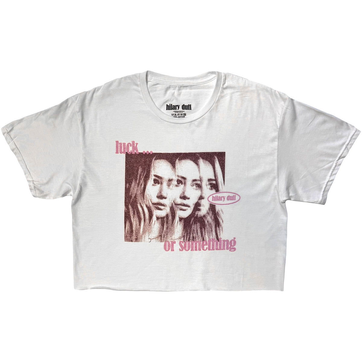 HILARY DUFF - 3 HILARYS - Ladies Crop Top White