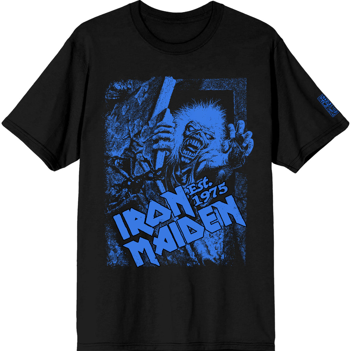 IRON MAIDEN - EST. 1975 NO PRAYER GRAVE BLUE - T-Shirt Black