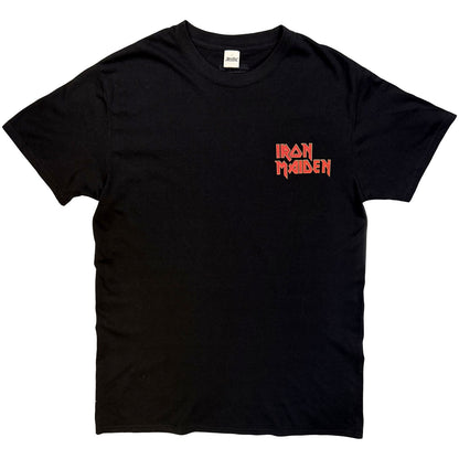 IRON MAIDEN - BURNING AMBITION POCKET LOGO - T-Shirt Black