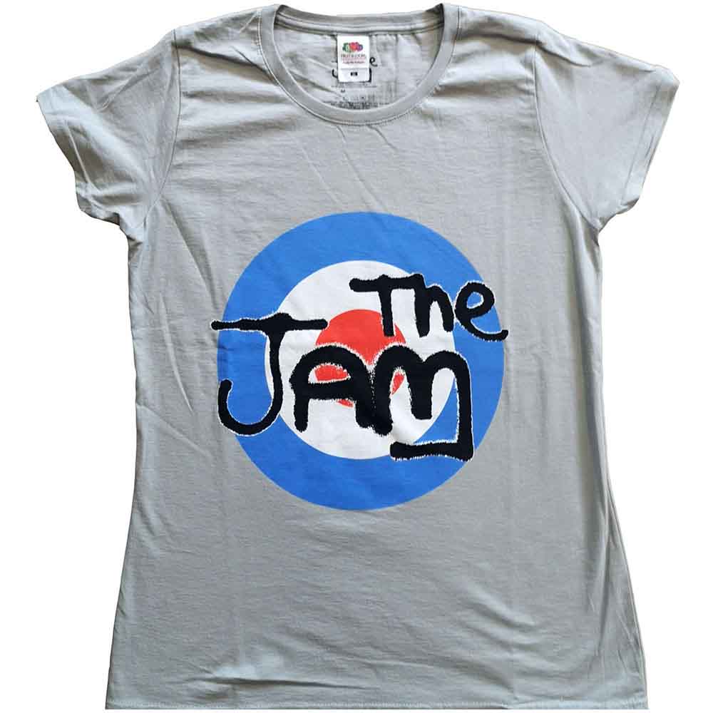 THE JAM - SPRAY TARGET LOGO - Ladies T-Shirt Grey