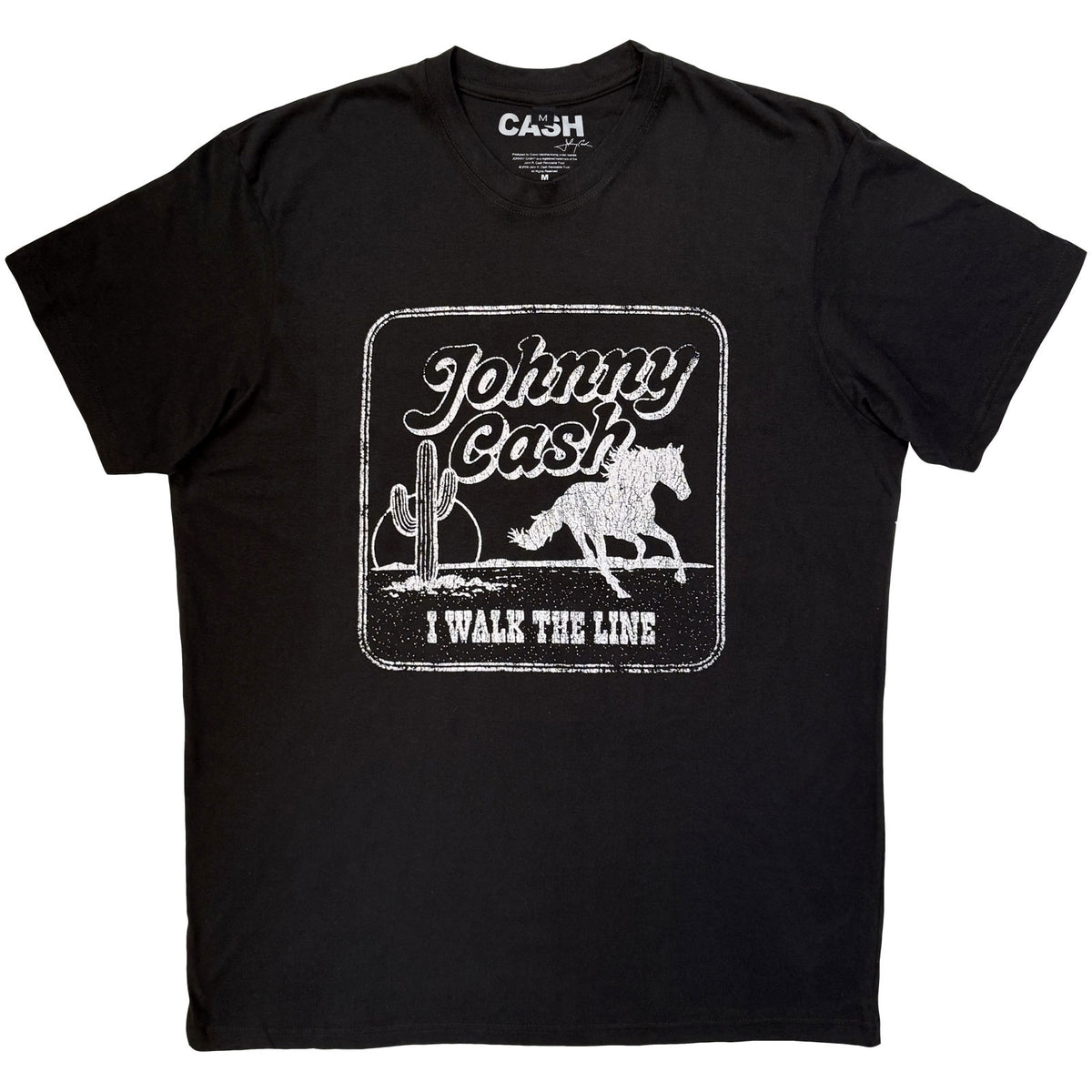 JOHNNY CASH - I WALK THE LINE - Carbon T-Shirt Black