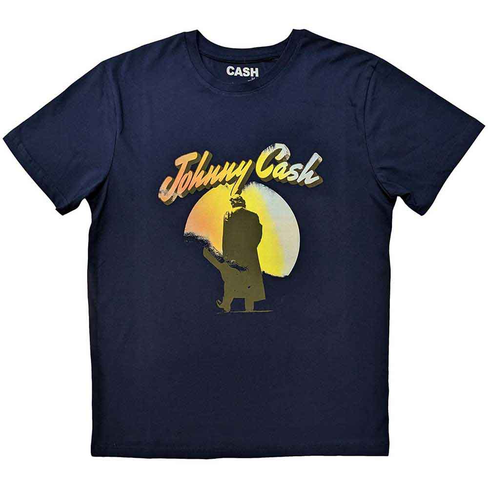 JOHNNY CASH - WALKING GUITAR - T-Shirt Blue - 2