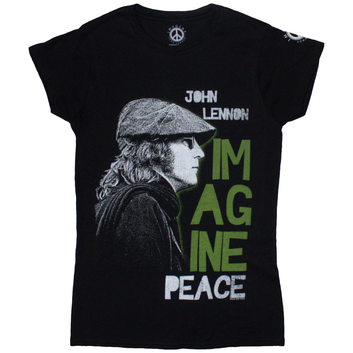 JOHN LENNON - IMAGINE PEACE - Ladies T-Shirt Black