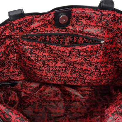 BURNT ROSE - Tote Bag - Top quality PU Leather Studded