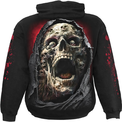 SCREAMING DEATH - Felpa con cappuccio nera