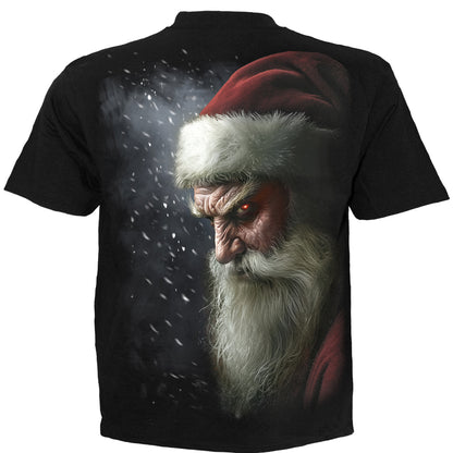 NAUGHTY OR NICE SANTA - T-Shirt Black