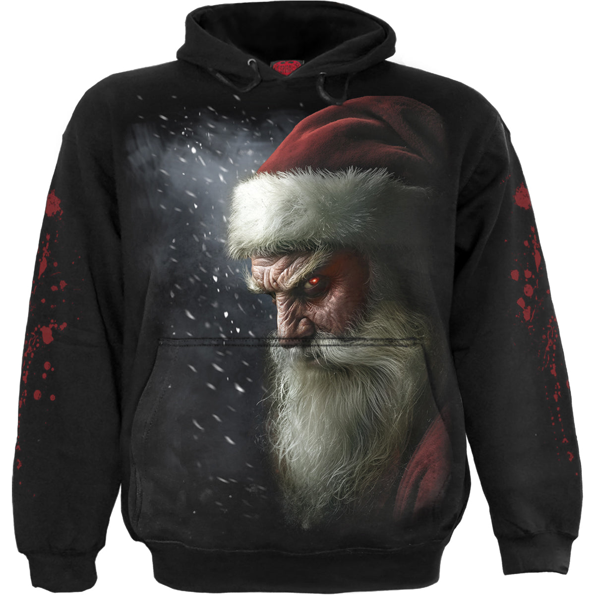 NAUGHTY OR NICE SANTA - Felpa con cappuccio nera