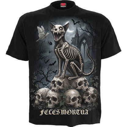 FELES MORTUA - Front Print T-Shirt Black