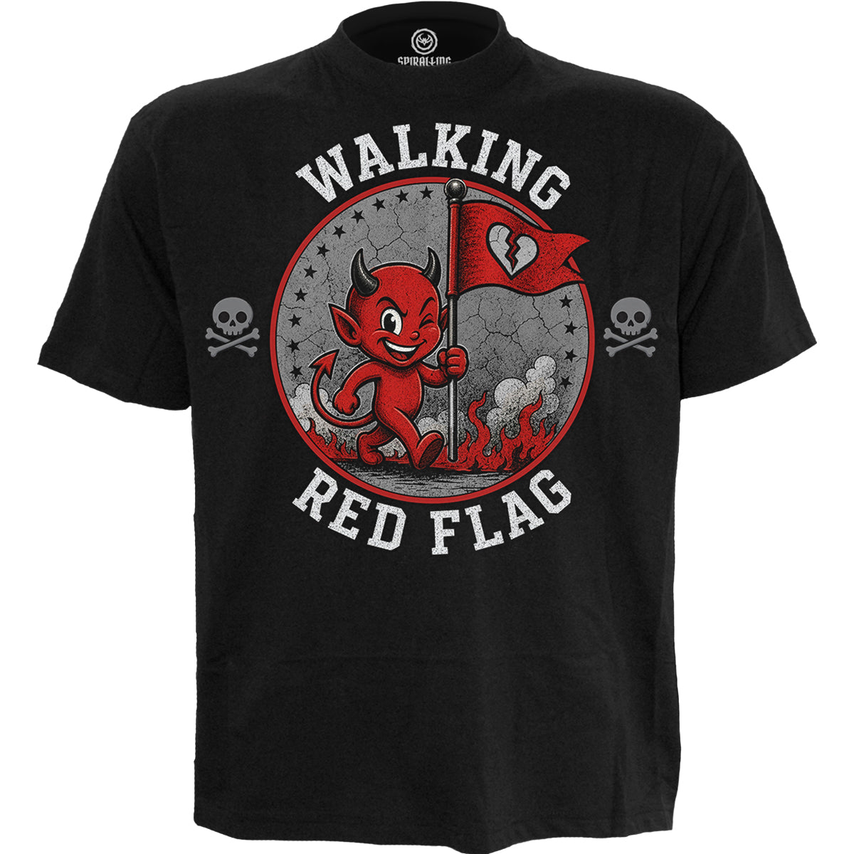 RED FLAG - Front Print T-Shirt Black
