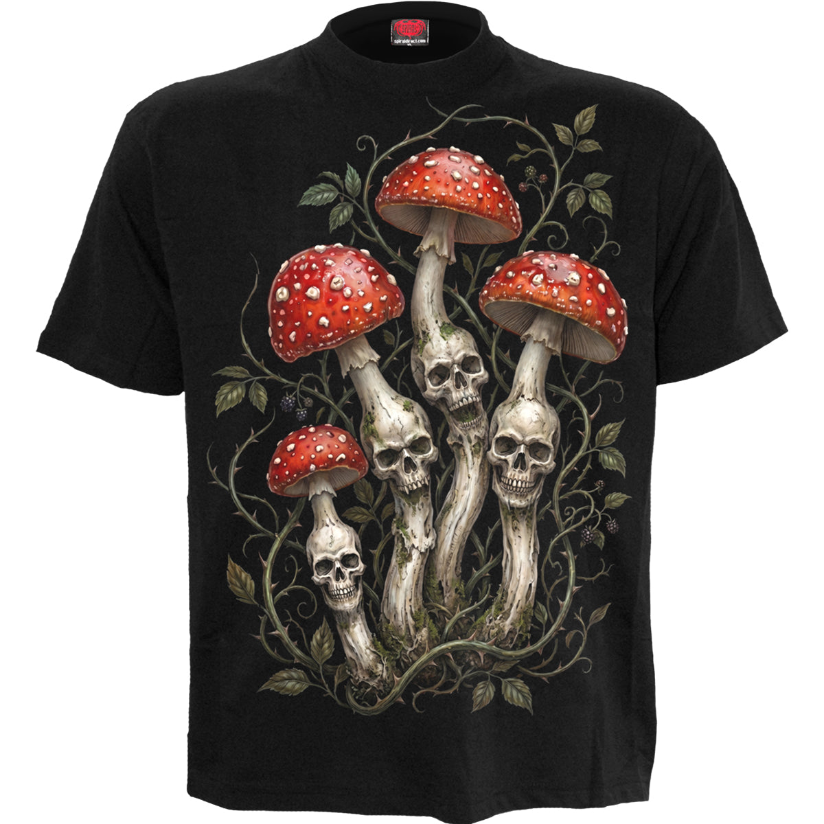 SHROOMS - Maglietta nera