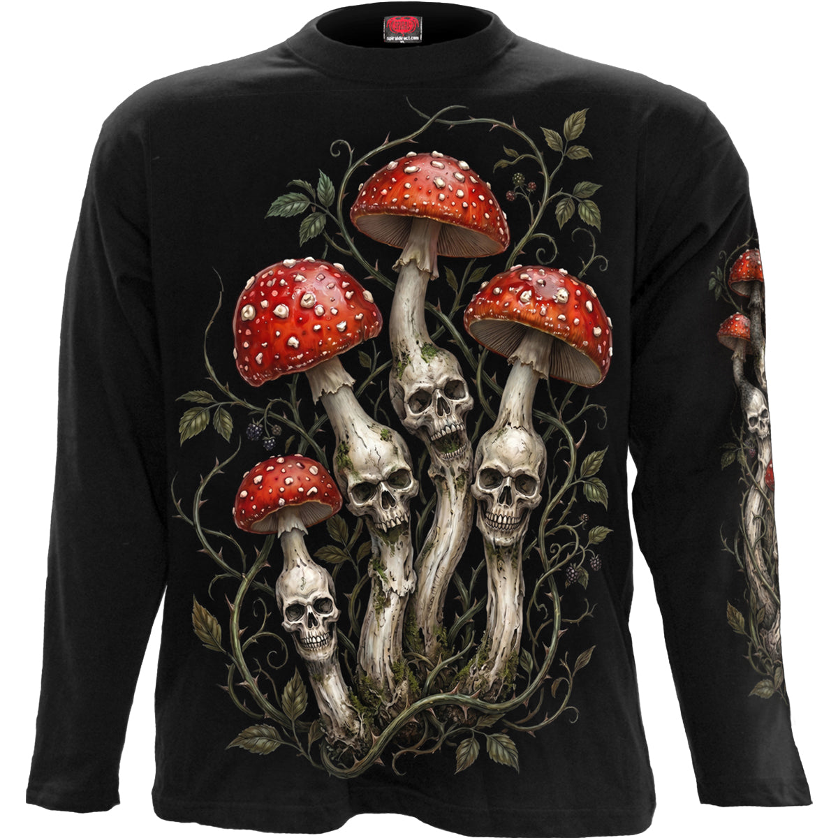 SHROOMS - Maglietta a maniche lunghe nera