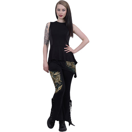 CELTIC DRAGON - Leggings 2in1 con taglio a stivale e microgonna a fessura