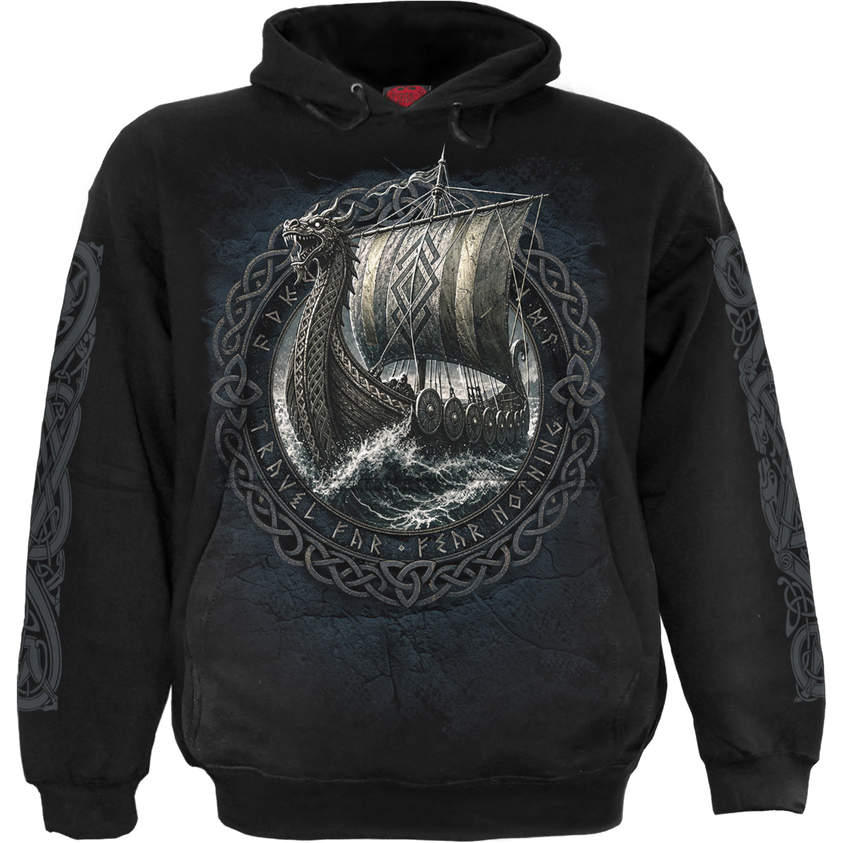 VIKING NORSEMAN - Felpa con cappuccio nera
