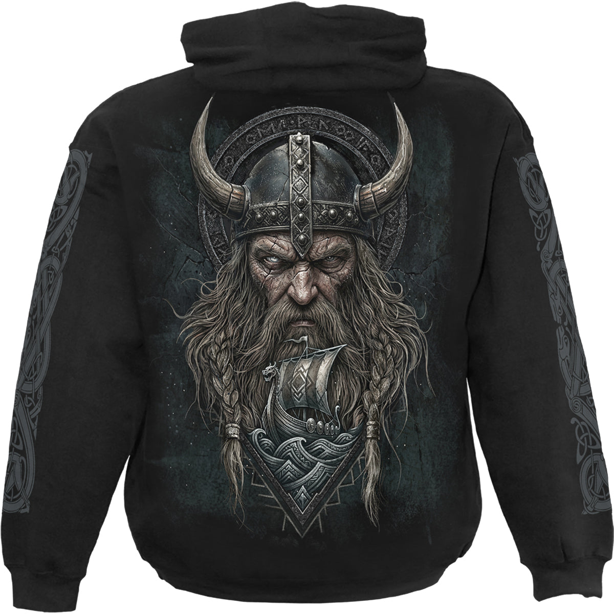 VIKING NORSEMAN - Felpa con cappuccio nera