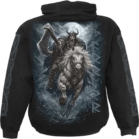 VIKING RAMPAGE - Felpa con cappuccio nera