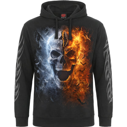 ANGEL & DEMON - Felpa con cappuccio nera
