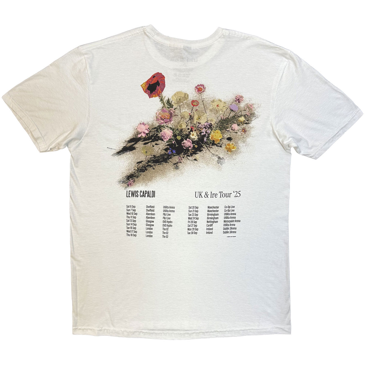 LEWIS CAPALDI - FLOWERS UK TOUR '25 - T-Shirt White
