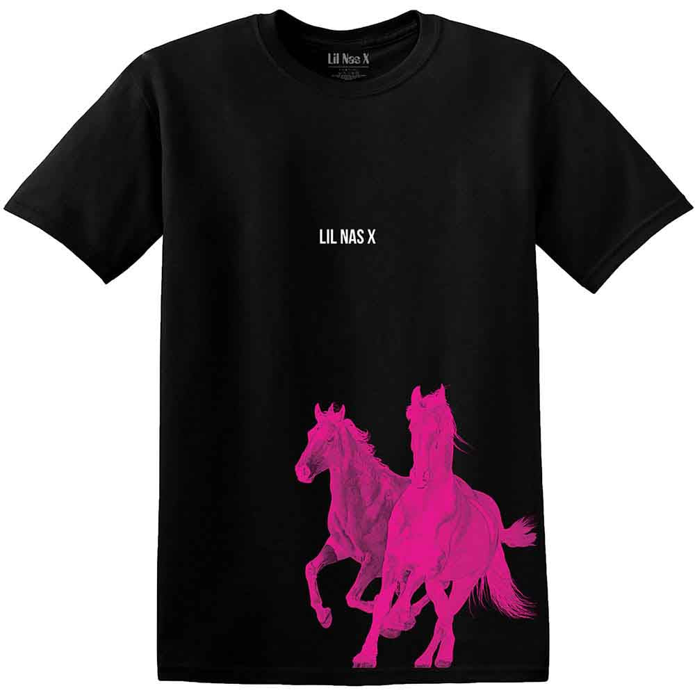 LIL NAS X - PINK HORSES - T-Shirt Black