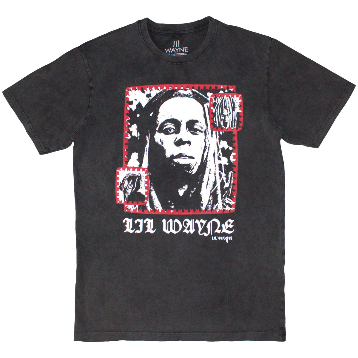 LIL WAYNE - MONO PHOTO - Stone Wash T-Shirt Grey