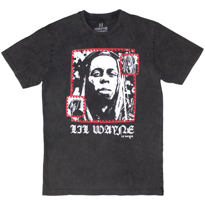 LIL WAYNE - MONO PHOTO - Stone Wash T-Shirt Grey