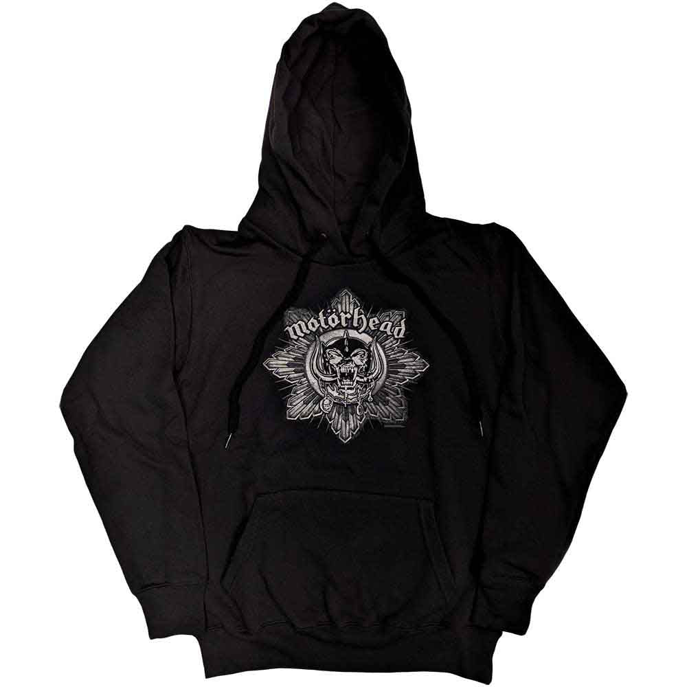 MOTORHEAD - PIG BADGE - Ladies Pullover Hoodie Black