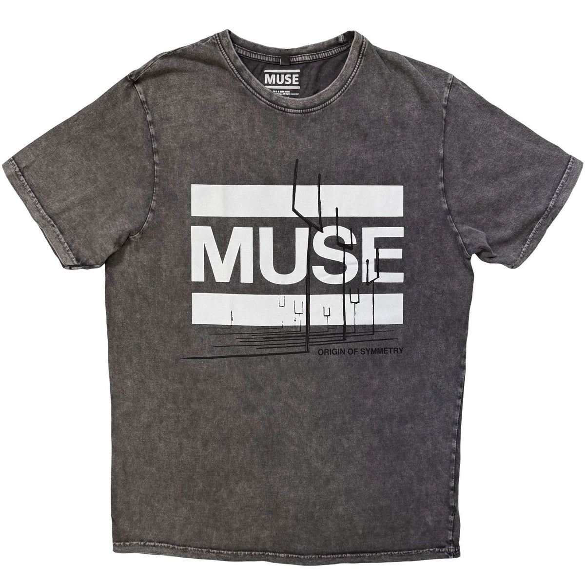 MUSE - ORIGIN OF SYMMETRY - Stone Wash T-Shirt Grey