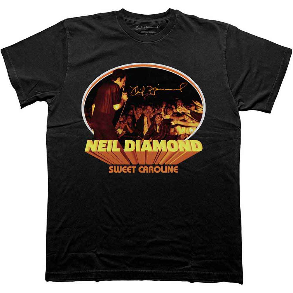 NEIL DIAMOND - SWEET CAROLINE OVAL - T-Shirt Black