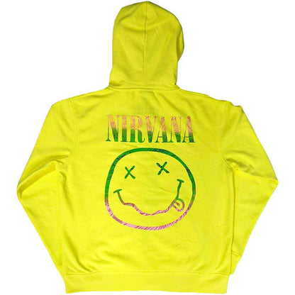 NIRVANA - SORBET RAY HAPPY FACE - Zipped Hoodie Yellow
