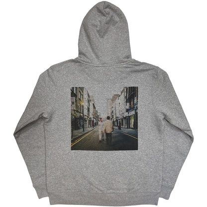 OASIS - WHAT'S THE STORY RED LOGO - Zipped Hoodie Grey