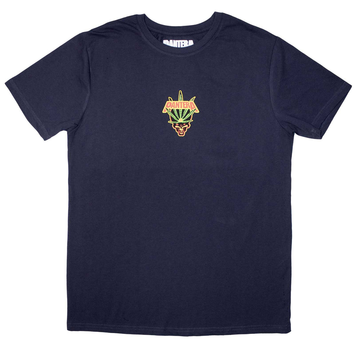PANTERA - MINI LEAF SKULL - T-Shirt Blue