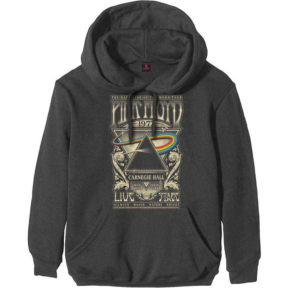 PINK FLOYD - CARNEGIE HALL POSTER - Pullover Hoodie Grey