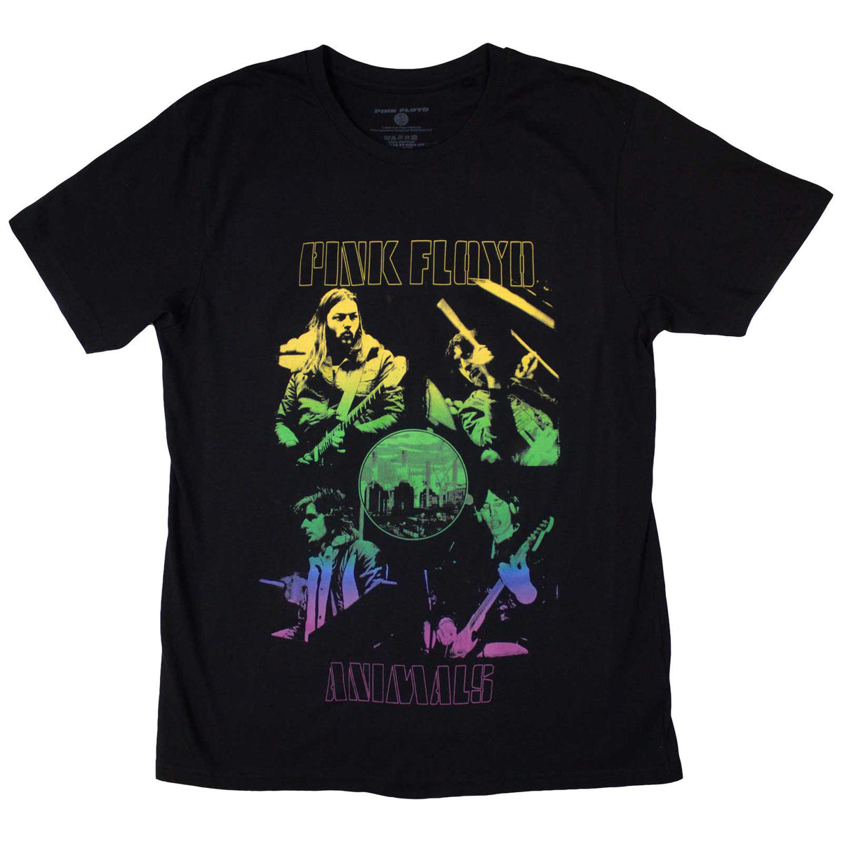 PINK FLOYD - ANIMALS RAINBOW PHOTO - T-Shirt Black