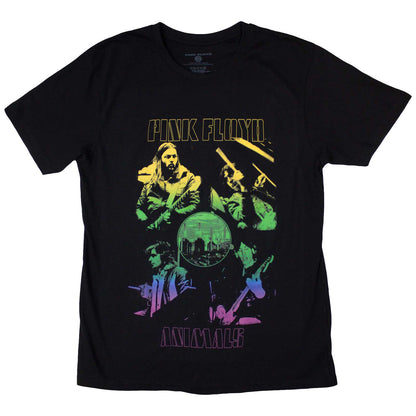 PINK FLOYD - ANIMALS RAINBOW PHOTO - T-Shirt Black