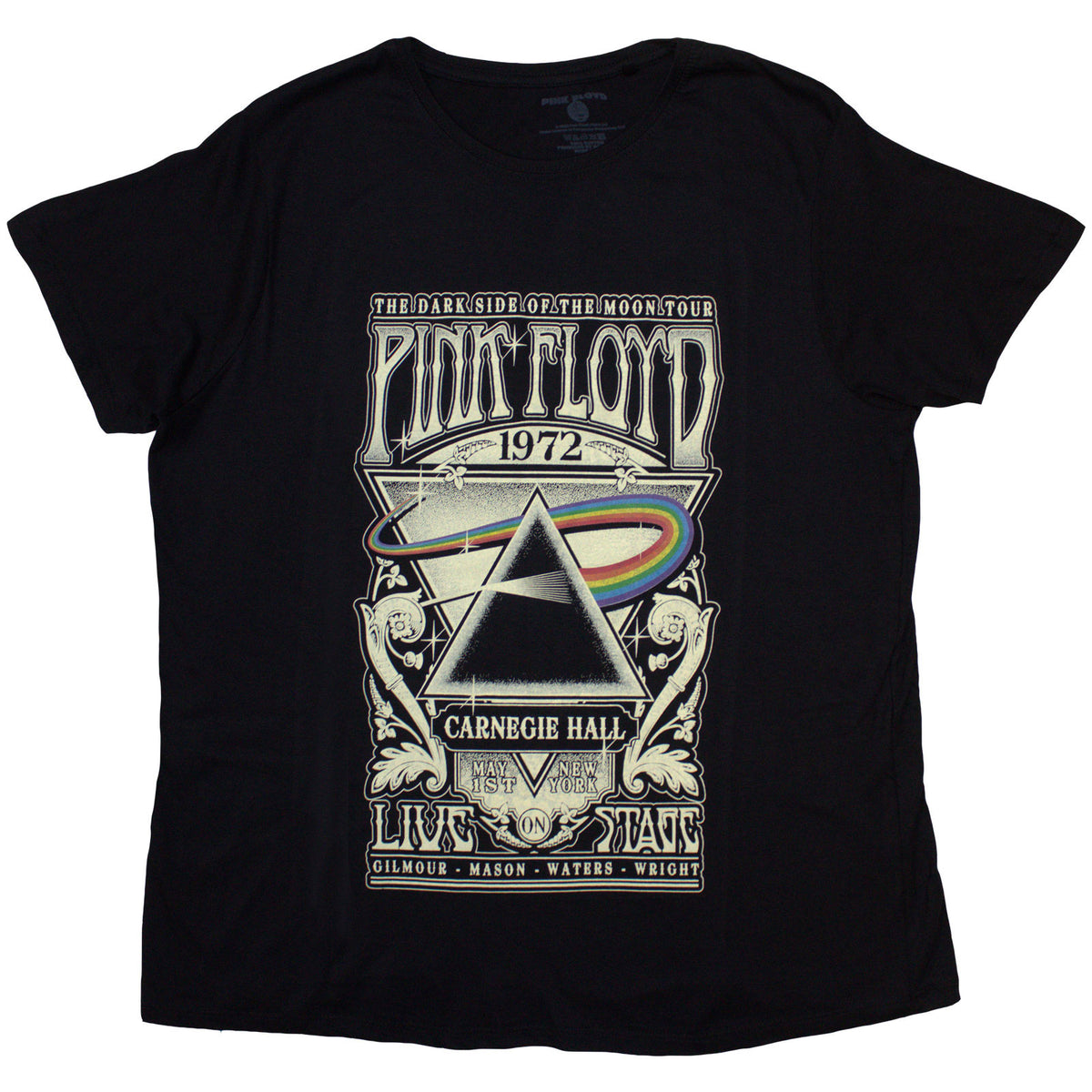 PINK FLOYD - CARNEGIE HALL POSTER - Ladies T-Shirt Black