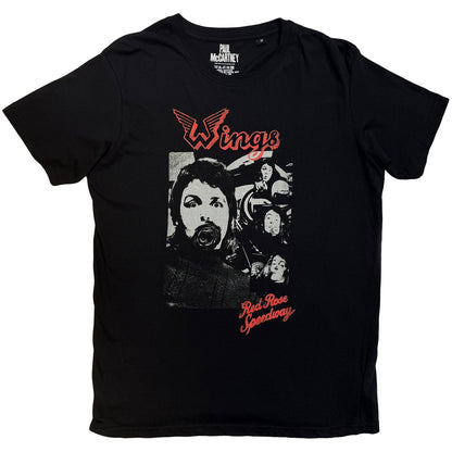 PAUL MCCARTNEY - WINGS COLLAGE - T-Shirt Black