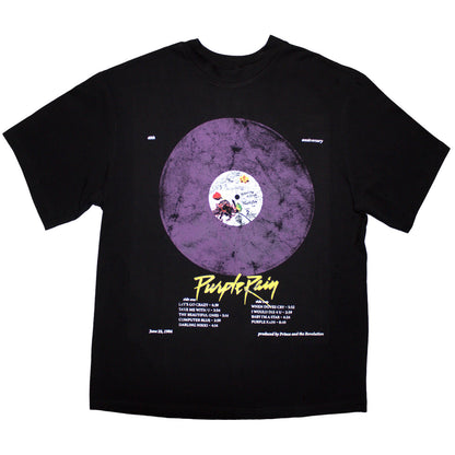 PRINCE - PURPLE RAIN DISC - Oversized Boxy T-Shirt Black