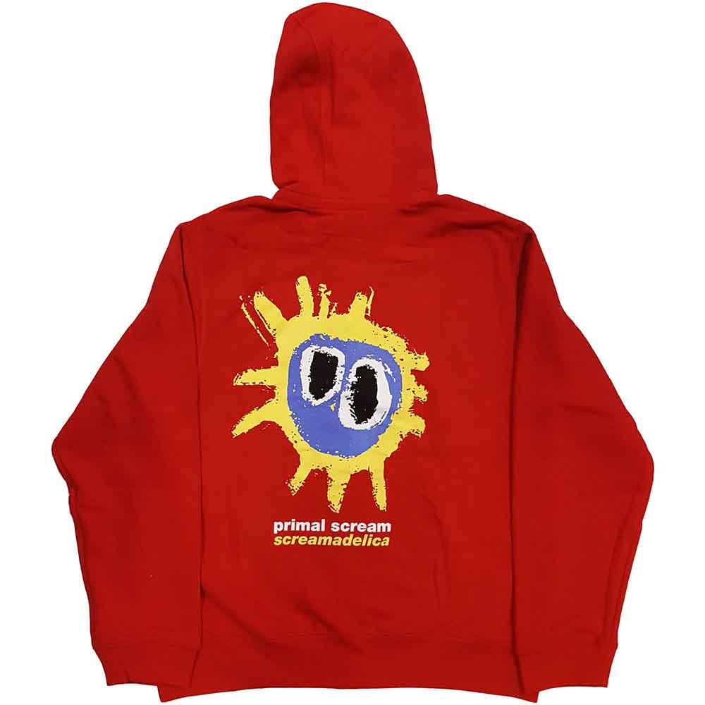 PRIMAL SCREAM - SCREAMADELICA - Zipped Hoodie Red