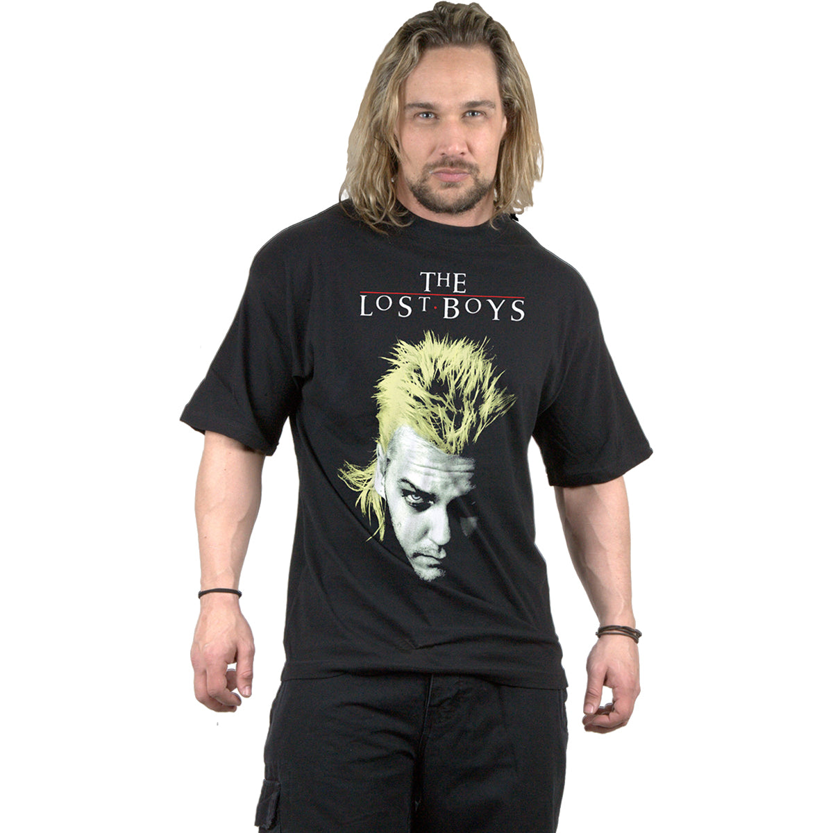 THE LOST BOYS - DAVID AND LOGO   - Front Print T-Shirt Black