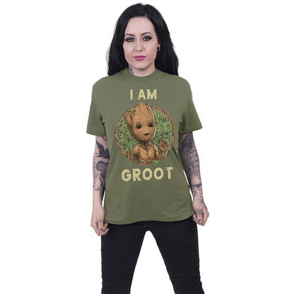 MARVEL I AM GROOT - Maglietta I AM GROOT - Oliva