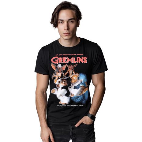 GREMLINS - Stile casalingo - T -shirt con stampa frontale nera