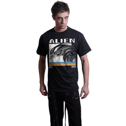 ALIEN - RETRO BARS - Maglietta con stampa frontale nera
