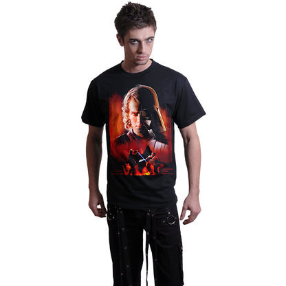 START WARS - ANAKIN - Maglietta con stampa frontale nera