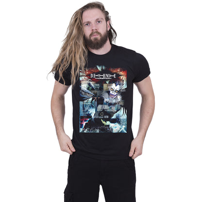DEATH NOTE - GLITCH - Maglietta con stampa frontale nera