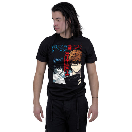 DEATH NOTE - PARANORMAL - Maglietta con stampa frontale nera