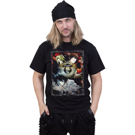 DEATH NOTE - POSTER - Maglietta con stampa frontale nera